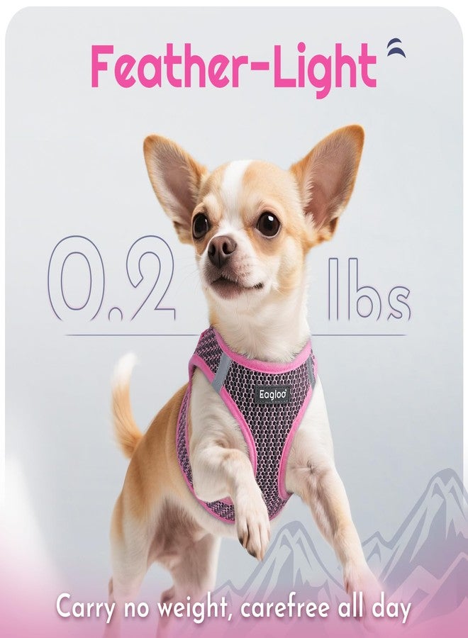 Eagloo Small Dog Harness and Leash Set, Step in Puppy Vest with Breathable Soft Mesh, Walking Reflective Pet Harness for Small Dogs, Pink, S - Image 5